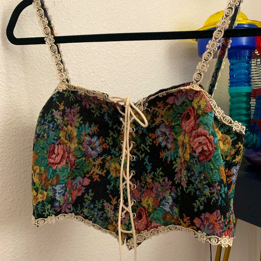 cider drawstring corset top